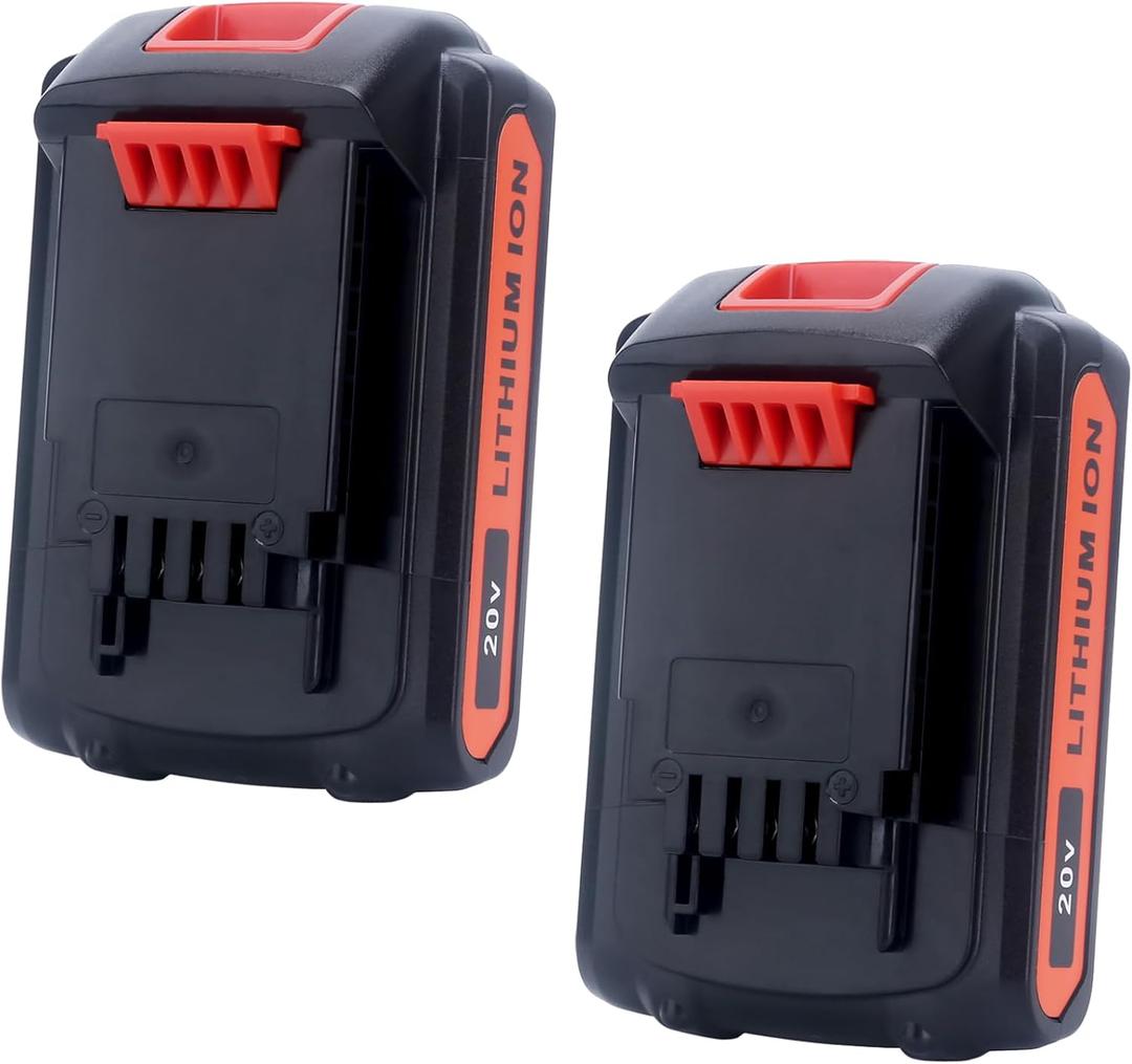2 Pack 20V 4.0Ah Lithium Replacement Battery Compatible with Black and Decker 20v Cordless Power Tools, Replacement for 20v Battery LBXR20 LB20 LBX20 LBX4020 LBXR20-OPE LBXR2520
