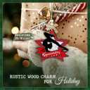 3 x Gymnastics Christmas Ornament for Girls - Red Glitter Star Xmas Tree Ornament, 2 Layer Wooden - Unique & Speical Holiday Decorations for Athletes, Students, Coaches