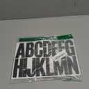 Qilery 32 Sheets 3 Inch Letter and Number Stickers Self Adhesive Vinyl Letters Alphabet Stickers Big Font Letters Number Tags for School Classroom Home Mailbox Decor (Black)