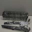 Delamu Over the Door Pantry Organizer, 6-Tier Metal Pantry Door Organization and Storage, Hanging Kitchen Basket Spice Rack Seasoning Shelves, Cabinet Door Organizer for Easy Install,D5xW18xH50inch (Black)