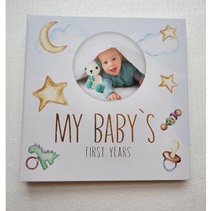 Baby Books for New Parents Keepsake, Baby Memory Book, with Baby Footprint Kit, Modern Design with Sliding Box, Pregnancy Journals for First Time Moms, Baby Photo Album, for 5 Years Old.
