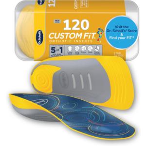 Dr. Scholls Custom Fit Orthotics 3/4 Length Arch Support Shoe Inserts - Plantar Fasciitis Relief Insoles for Men and Women, Immediate All-Day Total Lower Body Pain Relief, FSA HSA Eligible, CF120 (Yellow', 'Grey)