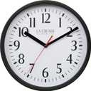 La Crosse 404-3020B 8-inch Basics Quartz Analog Wall Clock - Black