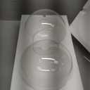 2 Pack Fixture Replacement Globe Shade 8 Inch Diameter E26 Base 1-5/8 Inch Fitter Round Glass Globe Lampshade Cover for Pendant Wall Sconce Chandelier Vanity Light (Clear)