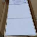 Garvee Glass Display Cabinet with LED Light, Tempered Glass Curio Collection Display Showcase with 5 Shelves and Lock, 2 Door Curio Cabinets for Living Room Bedroom Office, White