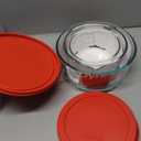 Pyrex Simply Store (3-Pack) Glass Food Storage Containers Set, (2, 4 & 7 Cup) Meal Prep Containers With Plastic BPA-Free Lids, Dishwasher & Microwave Safe