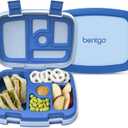 Bentgo Kids Bento-Style 5-Compartment Leak-Proof Lunch Box - Ideal Portion Sizes for Ages 3 to 7 - Durable, Drop-Proof, Dishwasher Safe, BPA-Free, & Made with Food-Safe Materials (Blue)