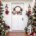 NoriStyle 10 Pcs Long Christmas Red Berry Stems with Leaves for Christmas Tree Table Decorations, 21.65 Inches Artificial Christmas Holly Berry Stems for Vases Home Indoor Wreaths DIY Decor (Red)