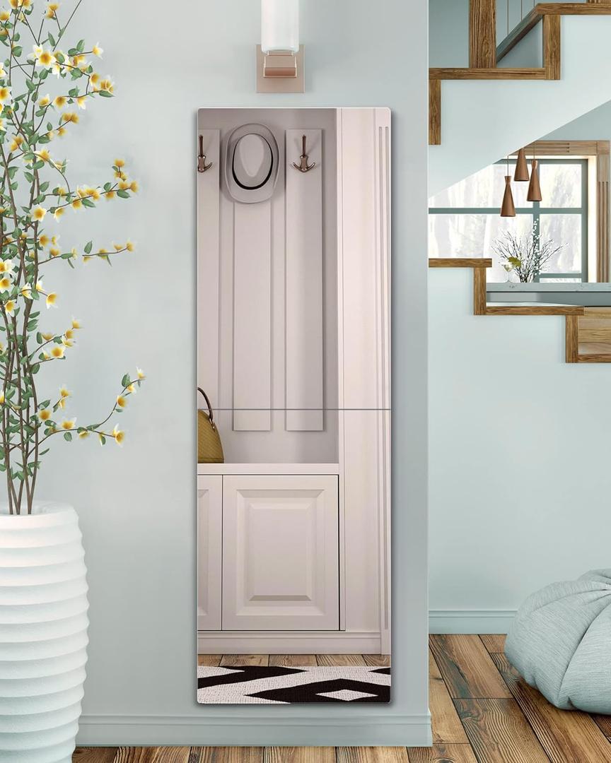 Shatterproof Wall Mirror Full Length for Bedroom, Acrylic Gym Mirrors for Home, Extra Thick: 0.12 inch, 10.04 x 14 inch x 1 Pcs, Workout Mirrors Safe for Kids, Over The Door, Long Wall Mounted