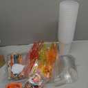 194 Pcs Thanksgiving Party Favor Friendsgiving Fall Autumn Stationery Pumpkin Maple Turkey Keychain Pencil Bracelet Sticker Goodie Bag Filler Exchange Students Classrooms Gift(Mixed Style)