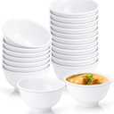 Tioncy 20 Pack 6 oz Bowls Set Dessert Bowls Unbreakable White Soup Bowls Salad Bowls Cereal Bowls for Pasta Cereal Rice Soup Snack Candy Ice Cream Pudding Fruit Salad, Dishwasher Safe
