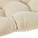 Pillow Perfect Pompeii Solid Indoor/Outdoor Wicker Patio Sofa/Swing Cushion Tufted, Weather and Fade Resistant, 19" x 44", Beige