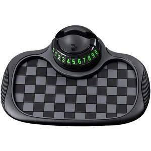 Multifunctional Car Dashboard Phone Holder Gery Car Anti Slip Mat Phone Holder for Sunglasses Storage Multi Function Interior Automobile Accessories for Men Dash Accessories Dashboard Organizer, Gray