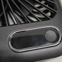 Cruise Fan Cabin Approved - Magnetic Hook Included To Hang On Walls - Portable USB Rechargeable & Plug-In, Timer Function & 5-Speed Adjustable, White Noise, Long Battery Life, Perfect for 2025 Cruises (Black - 2000mAh Battery)