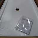 DreamLine SlimLine 34 in. D x 60 in. W x 2 3/4 in. H Center Drain Single Threshold Shower Base in White, DLT-1134600