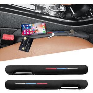 Sports Style Leather Car Seat Gap Filler Spacer Universal Seat Gap Filler Plug Compatible with BMWSeries M1 M3 M5 X1 X5 X6 Z4 3 5 7 Series Console Stop Things from Dropping