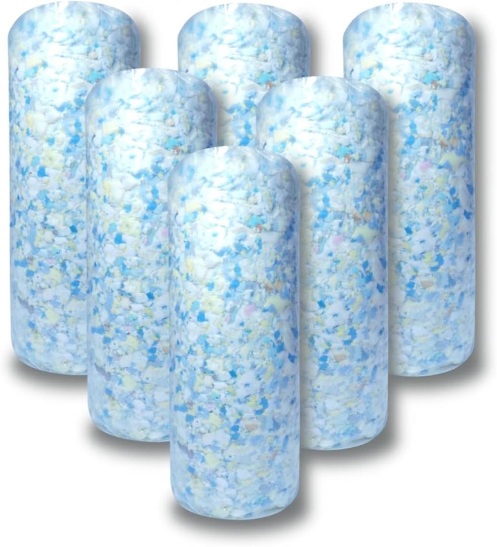 BOXIN 30lbs Shredded Memory Foam Filling for Bean Bag Filler, Soft and Convenient Pillow Stuffing Foam for Couch Cushion, Dog Bed, Chair, Arts & Crafts, Added Gel Particles (White)