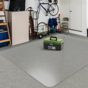 Clear Plastic Area Mat for Under Dining Table, 6'9' Large No Slip Waterproof Vinyl Area Rug for Home, Anti-Spill Hard Floor Protector Cover for Living Room, Easy Clean Floor Mat