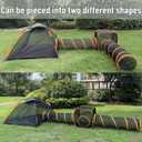 Fhiny Outdoor Cat Enclosures, 4-in-1 Cat Tent with Tunnel for Outdoor Pets DIY in Multiple Ways Mesh Kitten Playpen Collapsible Compound Pet Play House for Outside Cats Kitty Dogs Rabbits Ferrets