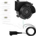 12V 1.2A Inflatable Fan Replacement Christmas Inflatable Blower Replacement 1.5A Adapter for Inflatables with 3 LED Light for Halloween Inflatables Fan Blower Decorations Outdoor