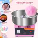 Cotton Candy Machine Commercial, 1000W Electric Cotton Candy Maker Machine, Candy Floss Machine with Stainless Steel Bowl and Sugar Scoop for Kids Birthday, Family Party Pink (Pink Cotton Candy Machine)