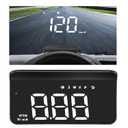 Windshield Heads Up Display for Car MAIMEIMI Digital Speedometer for Car HUD GPS Speedometer MPH with Travel Direction, Overspeed Alarm & Fatigue Driving Alarm for All 5V Vehicles
