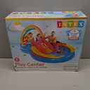 Intex 57453EP 9.75 Foot x 6.3 Foot x 53 Inch Multicolor Rainbow Slide Kids Inflatable Pool with Water Slide and Ring Toss for Children Ages 2 and Up