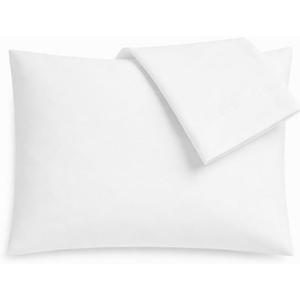 100% Cotton Percale Pillowcases, Standard Size (Fits Standard & Queen), White  6 Pack  Crisp, Breathable, Hotel-Quality Cotton Pillow Covers