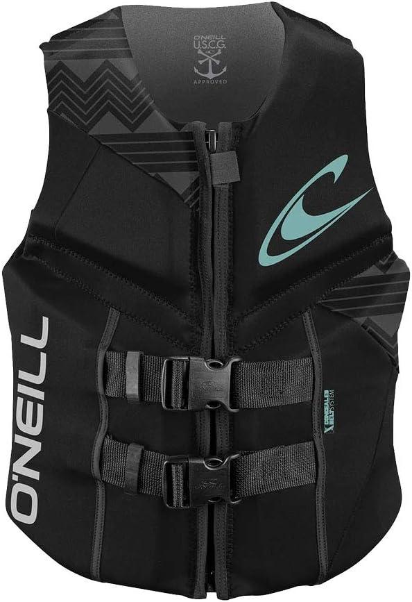 O'Neill Women's Reactor USCG Life Vest (10, Black/Black/Black)