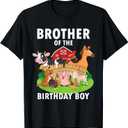 Brother of The Birthday Boy Farm Animals Matching Farm Theme T-Shirt, XL