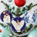 6 x Love Angel Christmas Ornament, Dodosky 2.8in Ceramic Angel Ornaments, Xmas Decor, Christmas Tree Ornaments, Xmas Decorations for Tree, Holiday Ornament, Christian Gifts, Religious Spiritual Gifts
