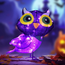 Halloween Decorations Outside Lighted Owl - HOYECHI Outdoor Halloween Decor Owl 1.66FT, Light Up 3D Owl with 50 LED Lights, Ground Stakes, Extension Cord, for Front Yard Porch Gardens Lawns Party