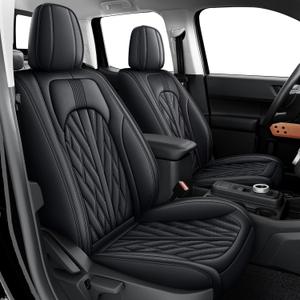 Seat Covers Custom Fit for Ford Maverick : 2022 2023 2024 2025 Pick-up Faux Leather Truck Car Seat Covers Full Set (5 Seats,Black)