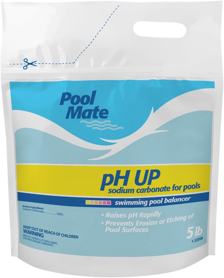 Pool Mate 5-Pounds Premium pH Up for Pools, 100% Sodium Carbonate