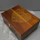 Large Wooden Wedding Keepsake Box with Lids 12 x 9 x 5.5 Inch, Wedding Memory Storage Box Engagement Gifts for Couples Newlyweds Bridal Shower Couple Gifts(Heart)