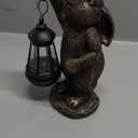 GOODME Garden Statues Rabbit with Solar Lantern,Lawn Garden Decor Outdoor Statue for Patio, Balcony, Yard Ornament,Ideal Rabbit Housewarming Gifts & Birthday Gifts for Grandma Mom Women