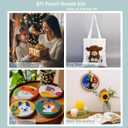 Punch Needle Kits Poodle Dog and Flowers Embroidery Starter Set with Hoop Easy for Beginners DIY Stress Relief Handmade Craft Hobby and Home Decor 20x20cm-6