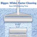 Large Lint Rollers for Carpet: Sticky Rollers for Floor DELOMO 9.45 in with 3 Extendable Handle, Long Handle Sticky Mop for Cleaning Carpets, Cars, Bedding, Couches, and Pet Hair - for Pet Homes