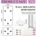DoubleFill 3 Sets Wall Molding Kit Pre-Cut Wainscot Wall Panel Premade Wainscoting Panels for Interior Molded Home Moulding Decoration Sectional Size 42 x 18 mm
