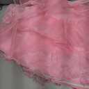 yuboo Pink Valentine's Day Tree Skirt 48 Inch, 6 Layer Fluffy Blush Pink Ruffle Tulle Tree Skirt for Wedding Baby Shower Birthday Christmas Tree Decorations Ornaments, New Year Tree Rug