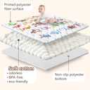 Baby Play Mat, 50x50 Playpen Mat with Super Soft Touch, Activity Mats with Upgraded Anti-Slip Bottom, Machine Washable Crawling Mats for Floor & Picnic (Animal Alphabets)