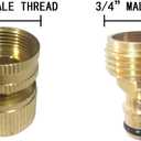Garden Hose Quick Connect, Water Hose Connectors 3/4 inch GHTBrass Quick Connector Garden Hose Fitting (2 Packs)
