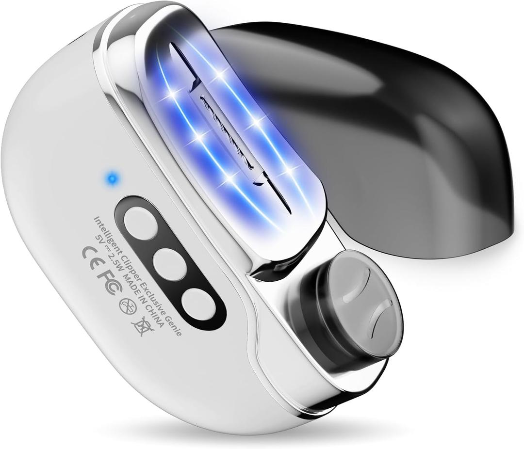 2026 New 3-in-1 Electric Nail Clipper-3 Speed Adjustable Smart Nail Clippers for Seniors-USB Rechargeable Fingernail Clipper with LED Light,with Nail Scraps Storage for Thick Toenails, Adult, Seniors