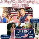 America's 250th Anniversary Flag, 3 Ply Year American Anniversary Flag- Double Sided, 3x5 Ft, 250 Years Birthday Patriotic Decor for Outdoor, Front Door, Porch, Wall (A2)