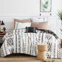 Geniospin Cal King Size Comforter Set- 7 Pieces Boho Bed in a Bag, Western Bedding Set for All Seasons, Reversible Aztec Bedding, Lightweight Comforter Bed Set with Sheets, Pillowcases & Shams (Brown)