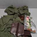 ReliBeauty Archer Costume Girls Huntress Costume for Girls with Cape,Green (6-7/130)