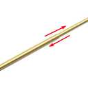 Towel Bar, 14inch to 25inch Adjustable Towel Holder Rod, Self Adhesive Wall Mounted Hand or Body Towel Rack for Bathroom Kitchen, Stainless Steel Organizer Single Bar (Gold, 1 Pack)