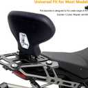 Mokuo C-Shape Motorcycle Backrest - Universal Easy-Mount Base, Comfortable Body-Hugging Support with PU Foam, Fits ATV Scooter Cruiser Moped & Bike
