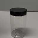 Hajoyful Plastic Jars with Lids 20Pcs 14 oz Clear Plastic Slime Storage Jars Containers with Airtight Leak Proof Black Plastic Screw On Lids Cylinder Clear Round Jar Food Grade Durable PET Jar