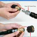 Pressure Washer Adapter Set, M22 14mm to 3/8 inch Quick Connector 5000PSI Fitting for Connect Power Washer Gun Hose and Pump(2pcs M22 14mm to 3/8")